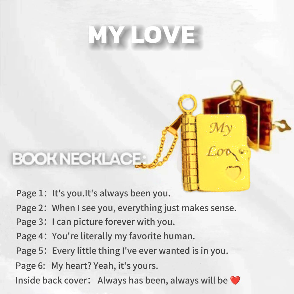 Final 3 Hours: 60%OFFđ„Book Necklace for Granddaughter