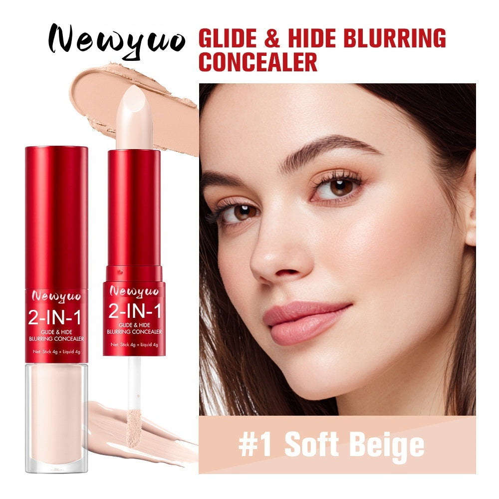 Newyuo Glide & Hide Blurring Concealer - For Lightweight Flawless Makeup, Contour, Coverage Cosmetic Foundation