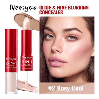 Newyuo Glide & Hide Blurring Concealer - For Lightweight Flawless Makeup, Contour, Coverage Cosmetic Foundation