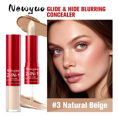 Newyuo Glide & Hide Blurring Concealer - For Lightweight Flawless Makeup, Contour, Coverage Cosmetic Foundation