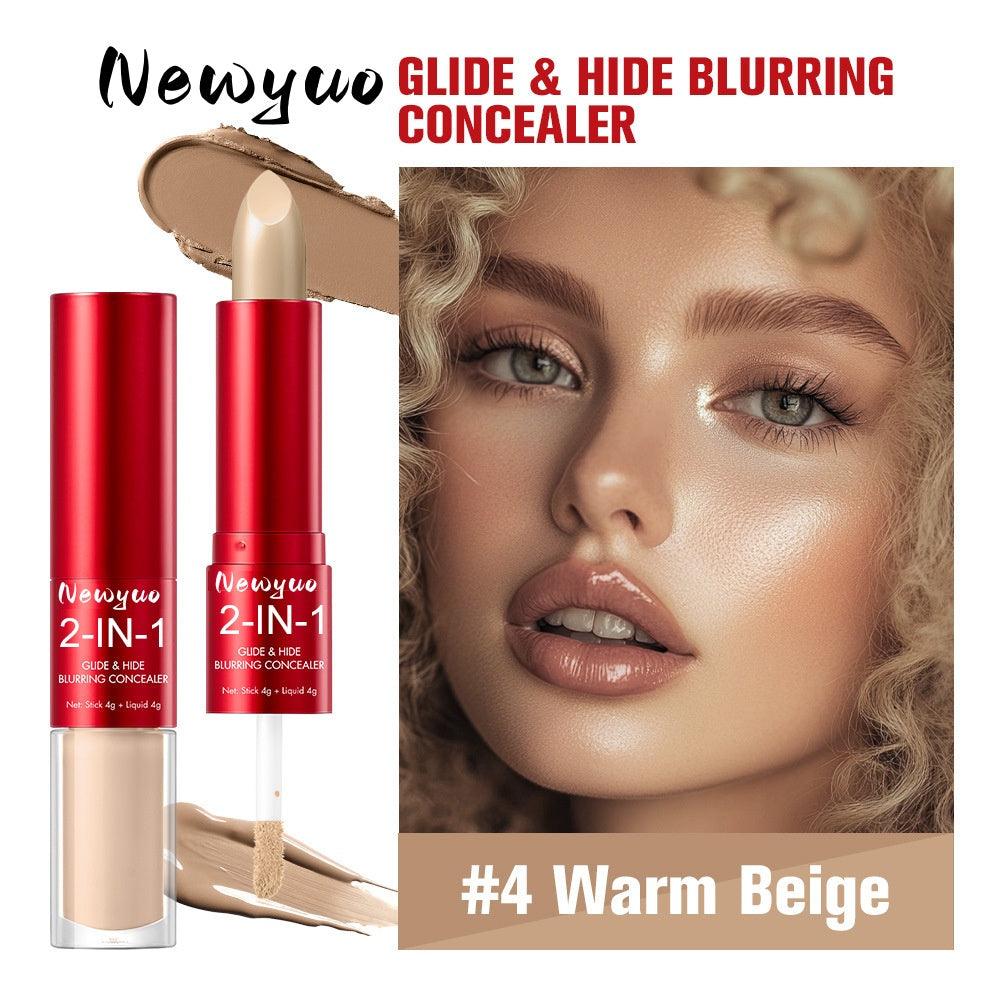 Newyuo Glide & Hide Blurring Concealer - For Lightweight Flawless Makeup, Contour, Coverage Cosmetic Foundation