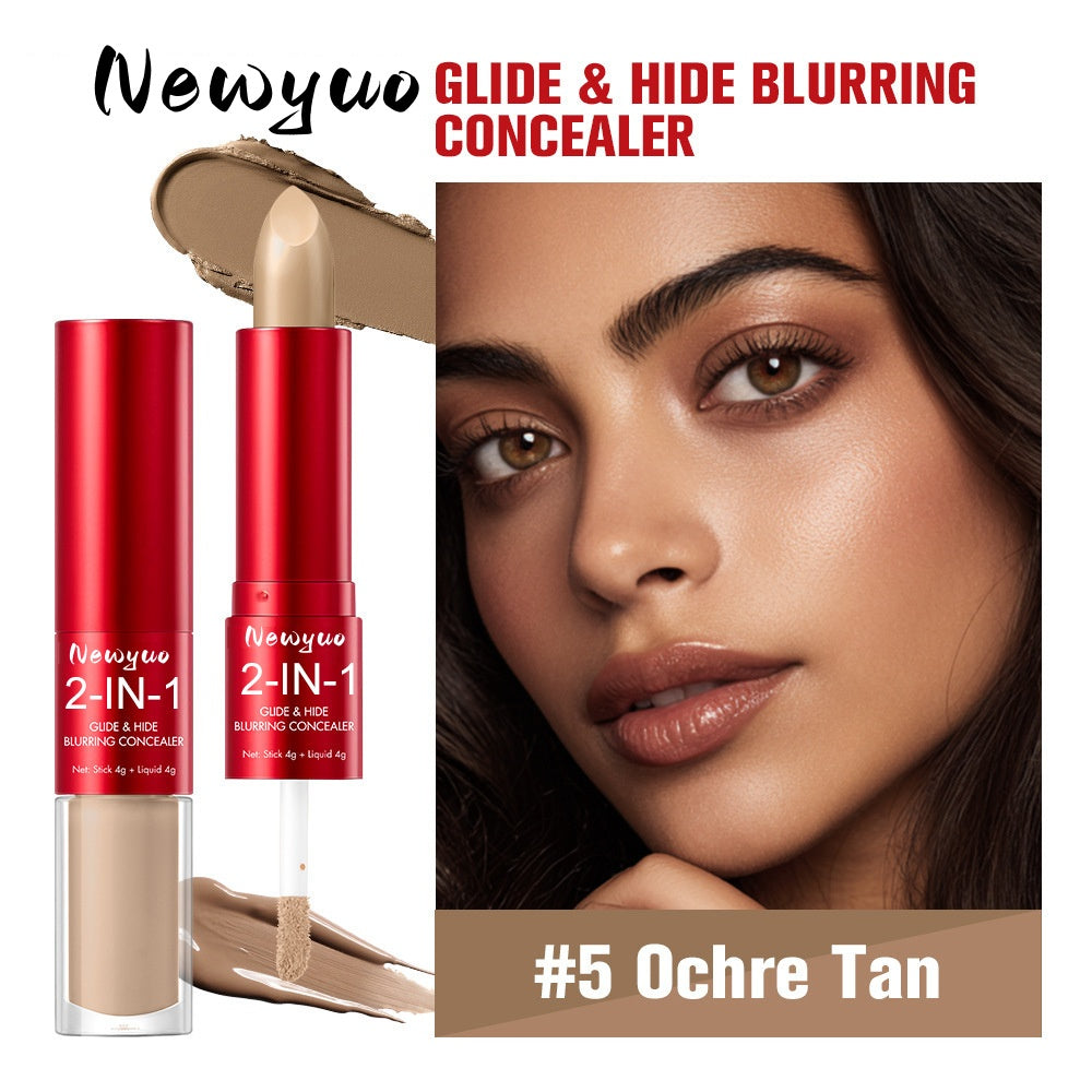 Newyuo Glide & Hide Blurring Concealer - For Lightweight Flawless Makeup, Contour, Coverage Cosmetic Foundation