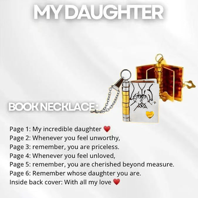 Final 3 Hours: 60%OFF🔥Book Necklace for Granddaughter