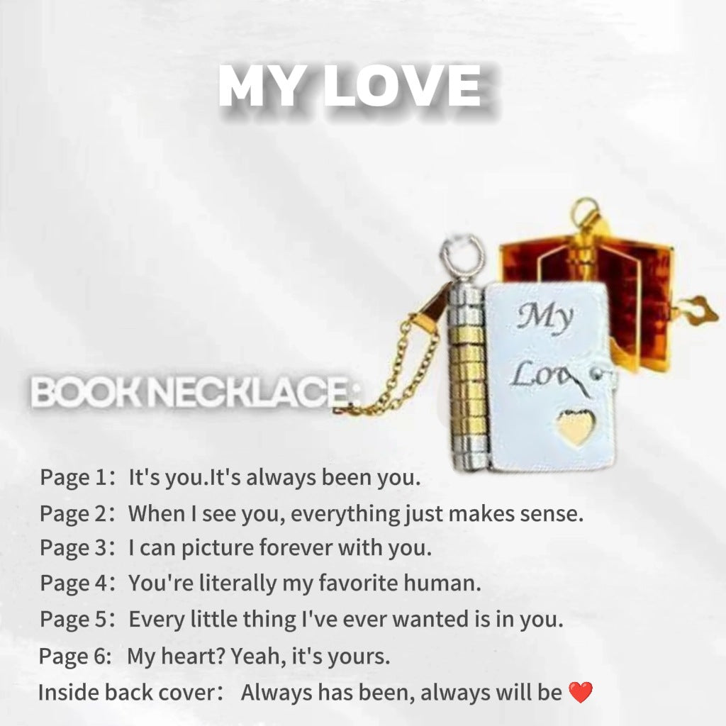 Final 3 Hours: 60%OFF🔥Book Necklace for Granddaughter