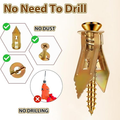 🔩QIAWI™-40PCS Self-Drilling Drywall Anchors and Screws Kit 🔥Final 3 Hours: 50%OFF