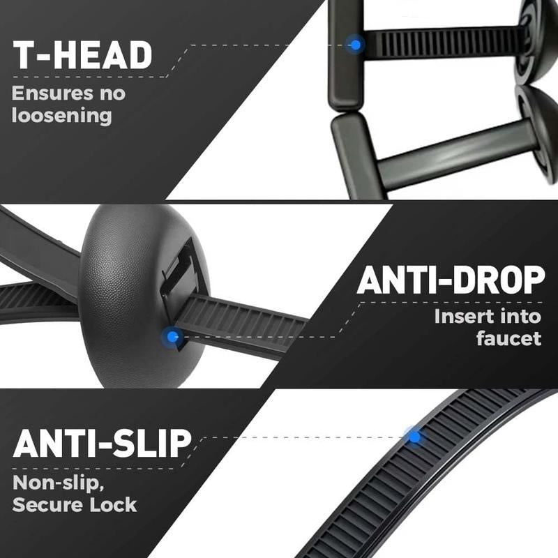 NESLEMY 50 Pcs Heavy Duty Nylon Cable Ties – Self-Locking Zip Tie Straps for Car, Home & Office Organization