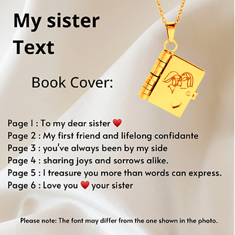 Final 3 Hours: 60%OFF🔥Book Necklace for Granddaughter