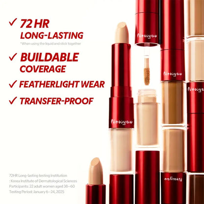 Newyuo Glide & Hide Blurring Concealer - For Lightweight Flawless Makeup, Contour, Coverage Cosmetic Foundation