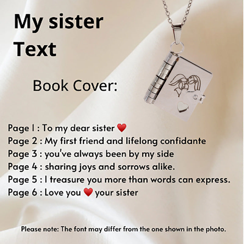 Final 3 Hours: 60%OFF🔥Book Necklace for Granddaughter