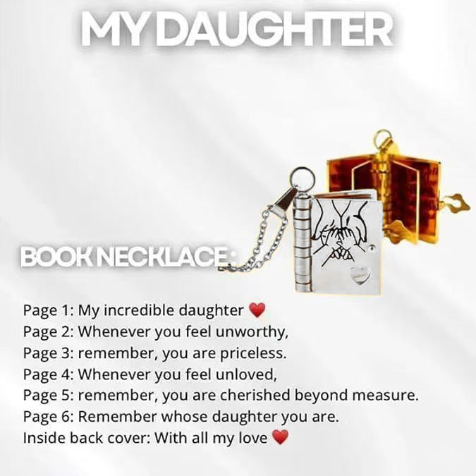 Final 3 Hours: 60%OFF🔥Book Necklace for Granddaughter