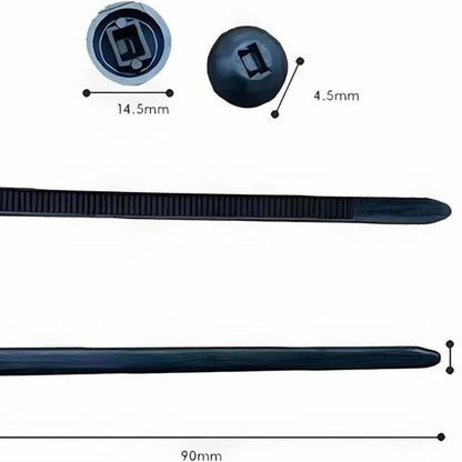 NESLEMY 50 Pcs Heavy Duty Nylon Cable Ties – Self-Locking Zip Tie Straps for Car, Home & Office Organization