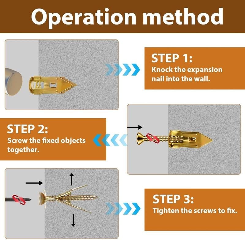 🔩QIAWI™-40PCS Self-Drilling Drywall Anchors and Screws Kit 🔥Final 3 Hours: 50%OFF