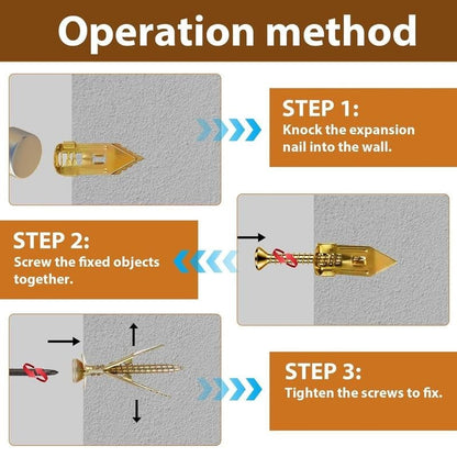 🔩QIAWI™-40PCS Self-Drilling Drywall Anchors and Screws Kit 🔥Final 3 Hours: 50%OFF