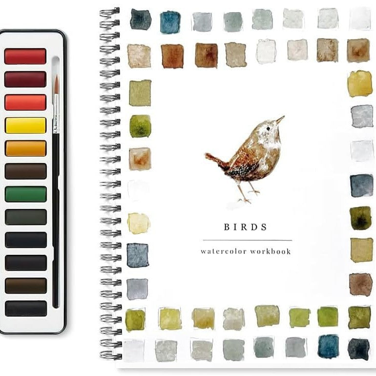 Watercolor Coloring Book Including 12 Colors Watercolor Paint with Brush 🔥Final 3 Hours: 50%OFF🔥