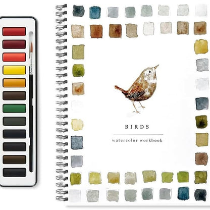 Watercolor Coloring Book Including 12 Colors Watercolor Paint with Brush 🔥Final 3 Hours: 50%OFF🔥