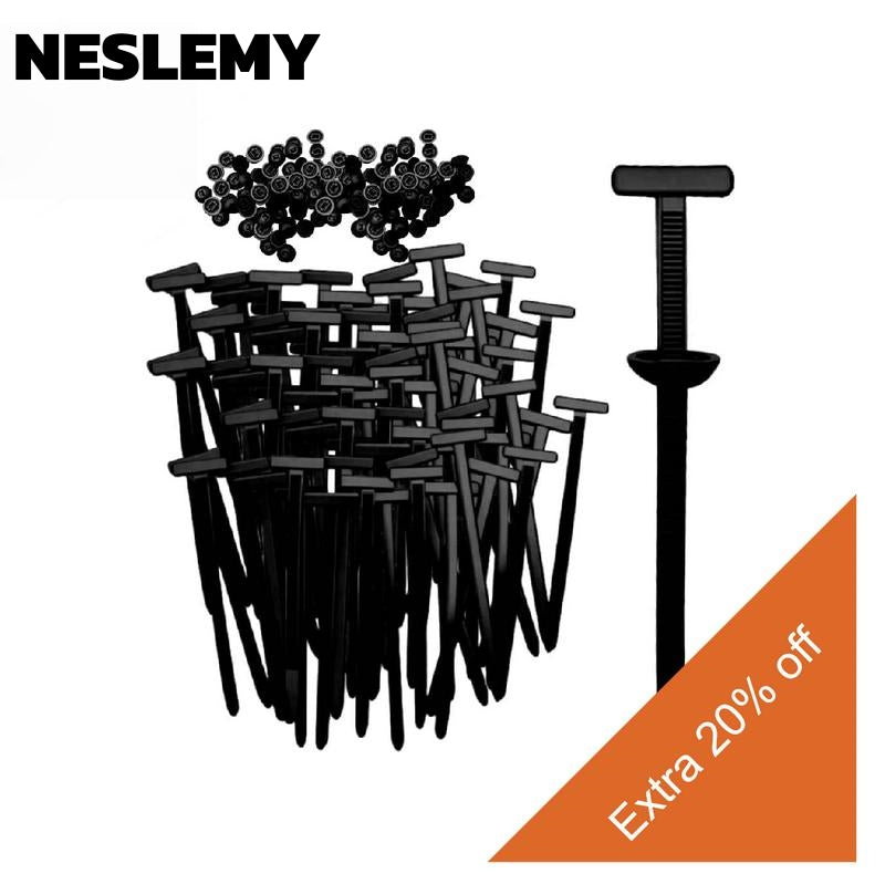 NESLEMY 50 Pcs Heavy Duty Nylon Cable Ties – Self-Locking Zip Tie Straps for Car, Home & Office Organization