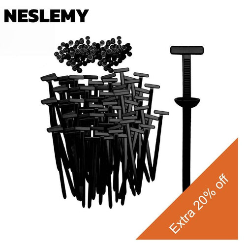 NESLEMY 50 Pcs Heavy Duty Nylon Cable Ties – Self-Locking Zip Tie Straps for Car, Home & Office Organization