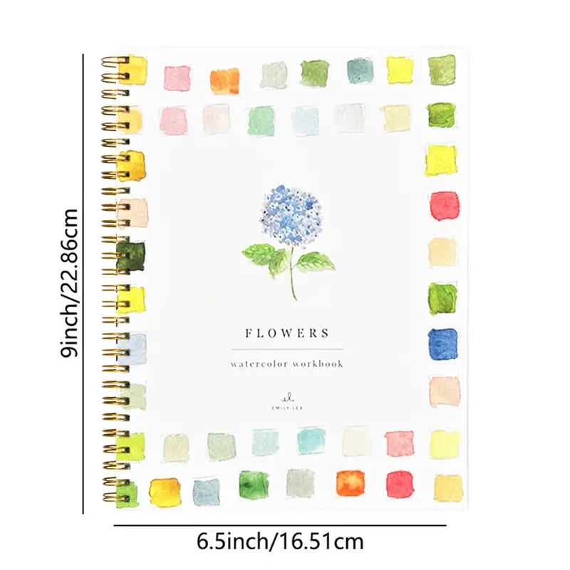 Watercolor Coloring Book Including 12 Colors Watercolor Paint with Brush 🔥Final 3 Hours: 50%OFF🔥