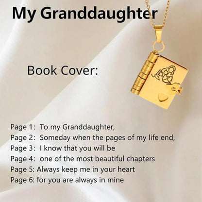 Final 3 Hours: 60%OFF🔥Book Necklace for Granddaughter