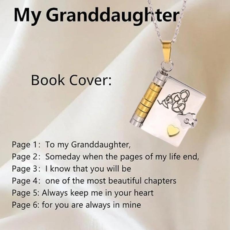 Final 3 Hours: 60%OFF🔥Book Necklace for Granddaughter