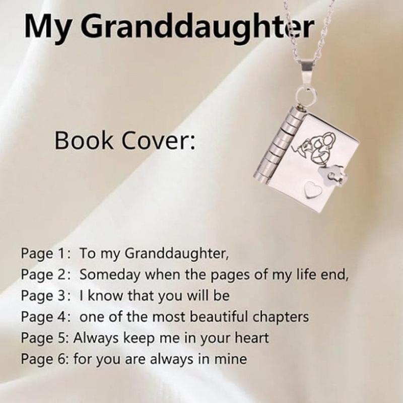 Final 3 Hours: 60%OFF🔥Book Necklace for Granddaughter