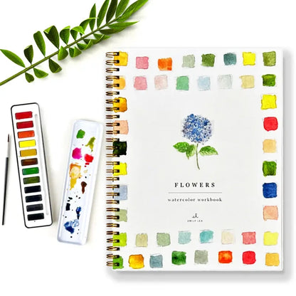 Watercolor Coloring Book Including 12 Colors Watercolor Paint with Brush 🔥Final 3 Hours: 50%OFF🔥