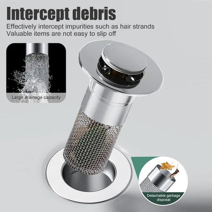 💥Buy 1, Get 1 Free! 💥Say Goodbye to Clogged Drains – Universal Sink Drain Filter with Pop-Up Design!