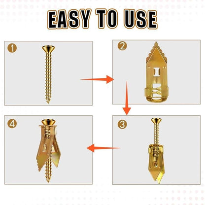🔩QIAWI™-40PCS Self-Drilling Drywall Anchors and Screws Kit 🔥Final 3 Hours: 50%OFF