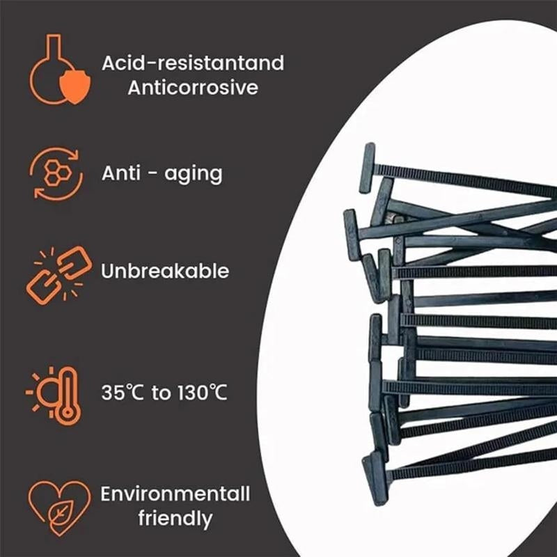 NESLEMY 50 Pcs Heavy Duty Nylon Cable Ties – Self-Locking Zip Tie Straps for Car, Home & Office Organization