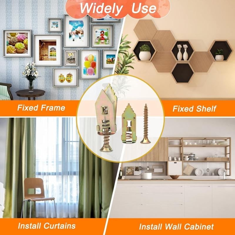 🔩QIAWI™-40PCS Self-Drilling Drywall Anchors and Screws Kit 🔥Final 3 Hours: 50%OFF