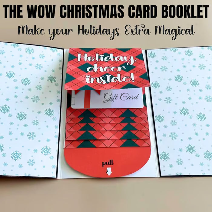 🔥Buy 1 Get 1 FREE❤️ -🎄 Christmas Gift Card Holder Book 🎅Handmade Holiday Surprise