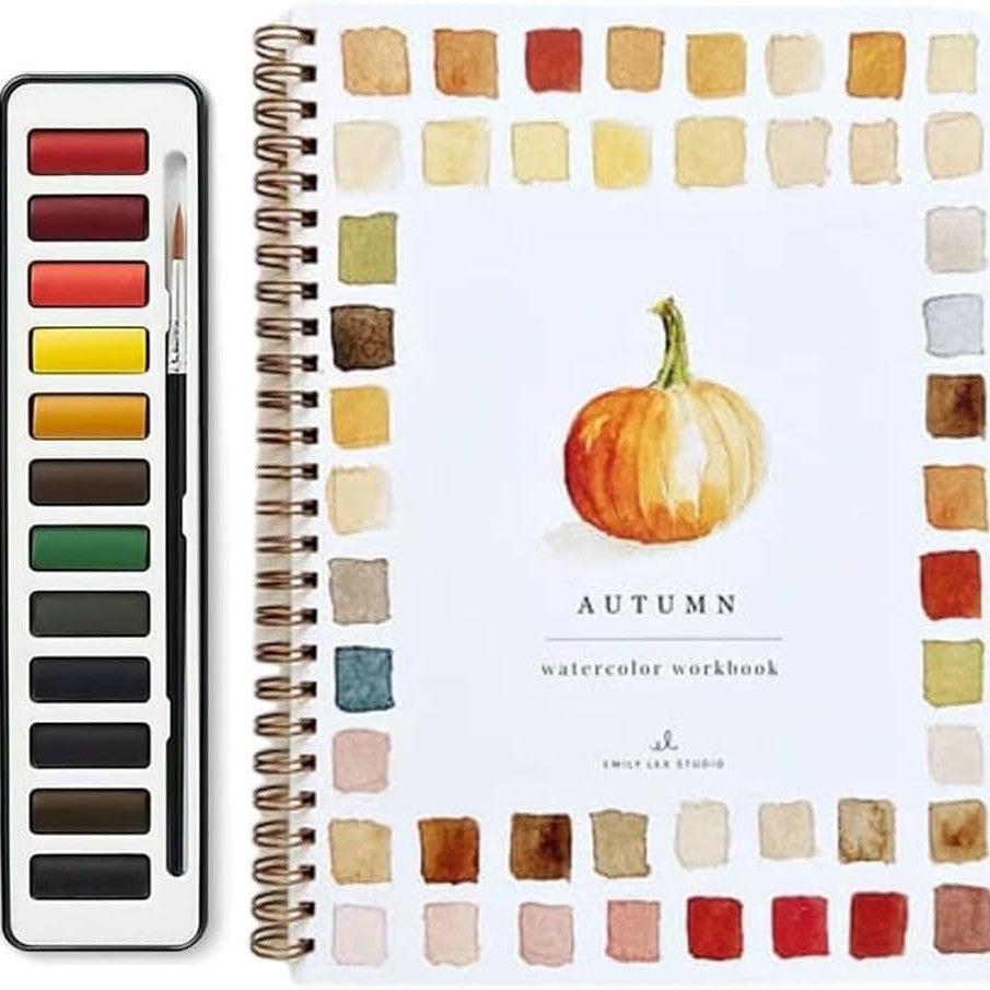 Watercolor Coloring Book Including 12 Colors Watercolor Paint with Brush 🔥Final 3 Hours: 50%OFF🔥