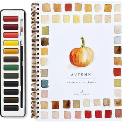 Watercolor Coloring Book Including 12 Colors Watercolor Paint with Brush 🔥Final 3 Hours: 50%OFF🔥