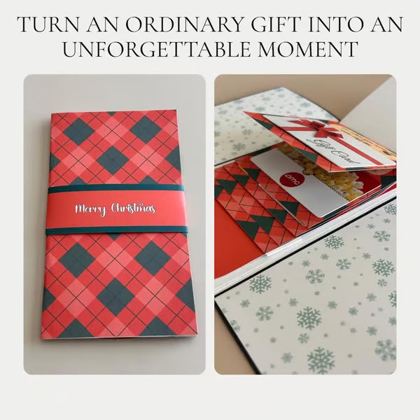🔥Buy 1 Get 1 FREE❤️ -🎄 Christmas Gift Card Holder Book 🎅Handmade Holiday Surprise