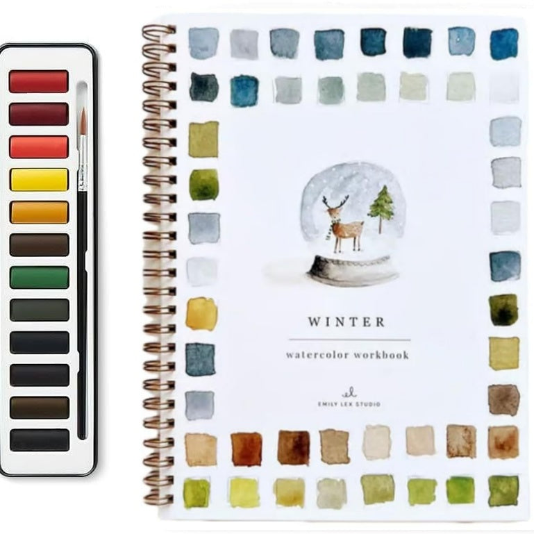 Watercolor Coloring Book Including 12 Colors Watercolor Paint with Brush 🔥Final 3 Hours: 50%OFF🔥